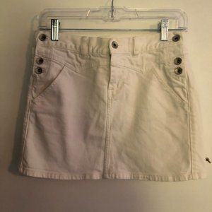 Armani Exchange White Jean Skirt